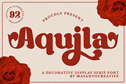 Aquila – Decorative Serif Font, a Serif Font by kangfont Studio (Thumbnail 1 of 10)