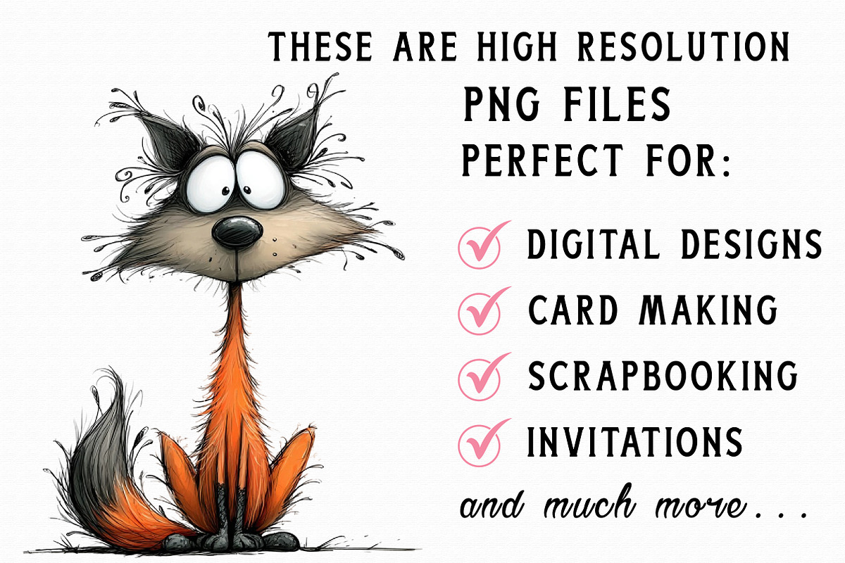 Whimsical Quirky Fox Clipart, an Illustration by Libby Wishes (Photo 2 of 6)