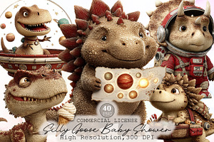Astronaut Dinosaur Clipart PNG, an Illustration by Sublimation Artist