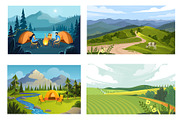 Landscape vector illustrations, an Animal Illustration by Holovei (Thumbnail 2 of 5)