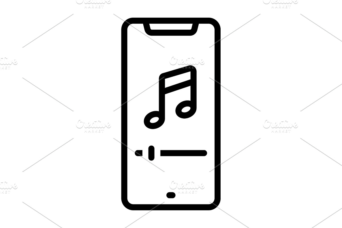 Song music black icon, an Outline Icon by Creative priyanka