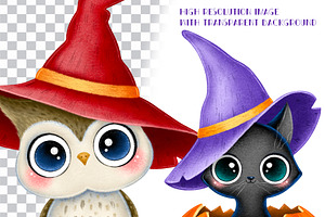 Cute Halloween Witch Clipart