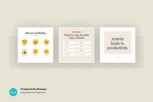 Productivity Planner Instagram Canva