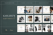 GOLDEN Instagram Carousel, a Social Media Template by Marigold Studios (Thumbnail 1 of 9)