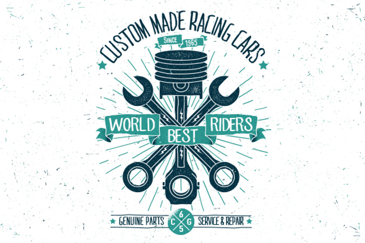 6 Vintage Hot Rod Badges, a Branding & Logo Template by PaperBat (Photo 4 of 5)