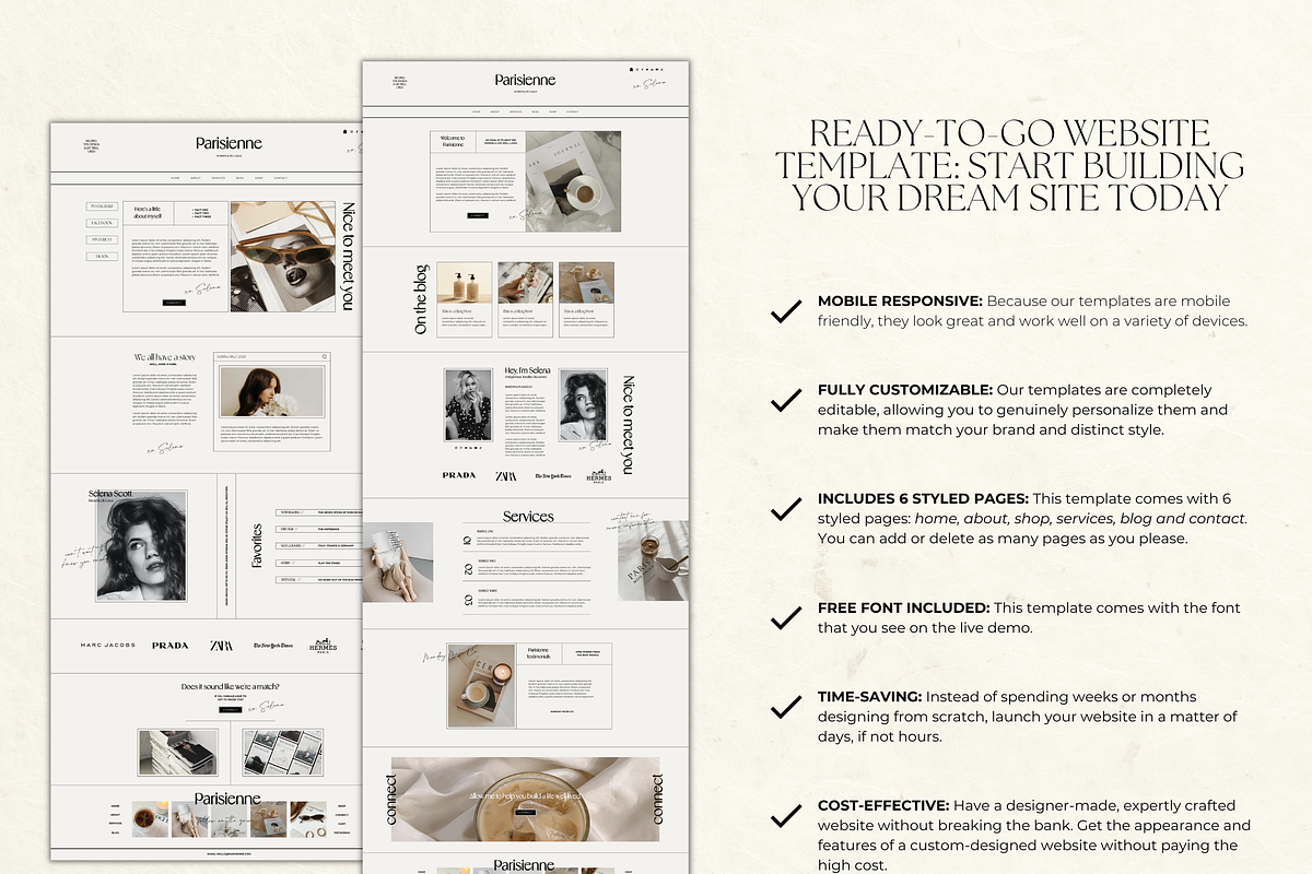 Wix Website Template Small Business, a Wix Template by Branding Babe Co. (Photo 4 of 10)