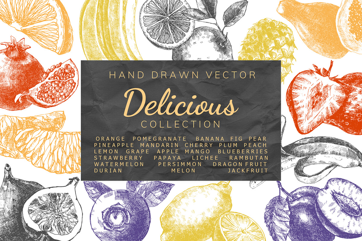 Delicious fruit collection, a Decorative Illustration by CARROTDESIGN (Photo 1 of 5)