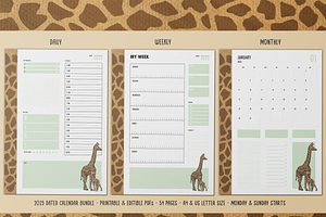 Exotic Planner Bundle 2023 - Giraffe