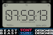 Digital Watch, a Font by Beast Designer (Thumbnail 1 of 5)