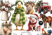 Cozy Barn Christmas Clipart Bundle, a Seasonal Illustration by Design Scotch (Thumbnail 1 of 8)