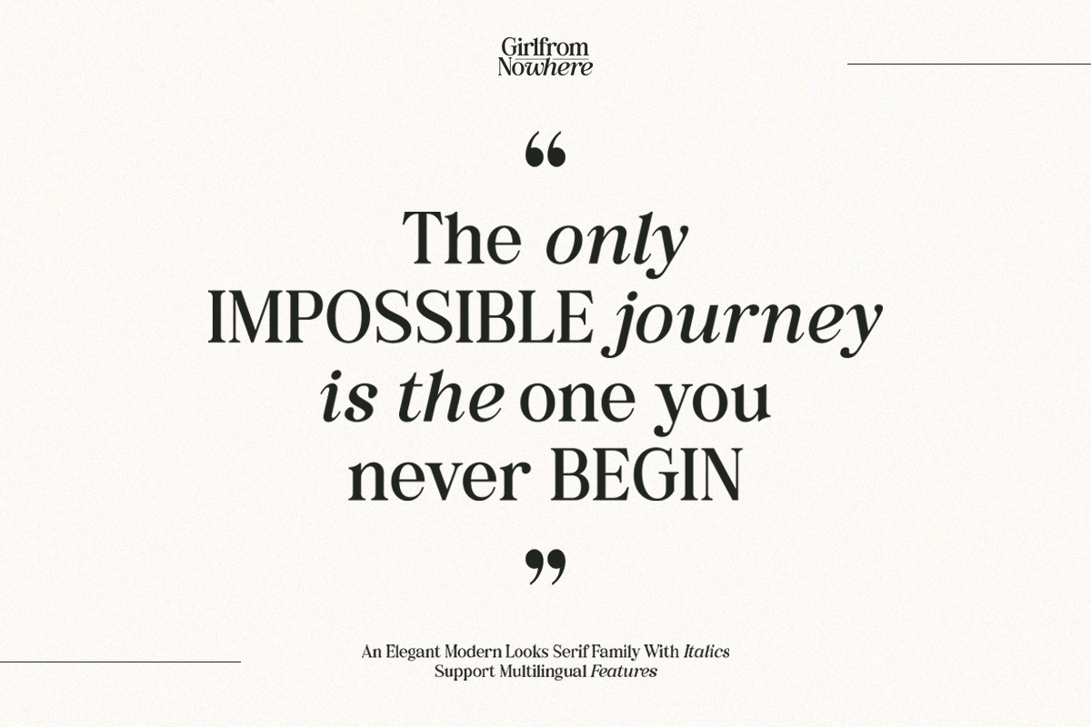 GirlfromNowhere - Nostalgic Serif, a Serif Font by TypeFounder (Photo 2 of 10)