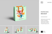 Paper Bag Mockup, a Merchandise Mockup by graphictime (Thumbnail 1 of 12)
