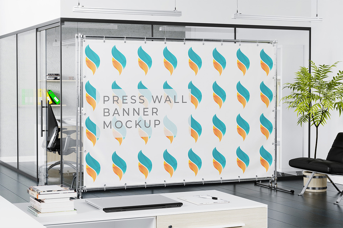 Press Wall Banner Mockup, an Advertising Mockup by My Mockup (Photo 3 of 3)
