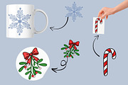 Christmas Owl: Patterns & Clipart, a Seasonal Illustration by Elatedowl (Thumbnail 13 of 16)