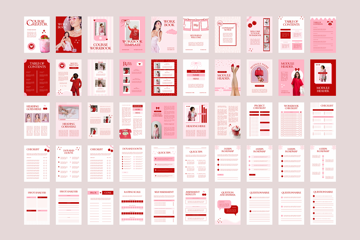 Pink Ebook Template Canva, a Marketing Template by Anna Design Studio (Photo 7 of 11)