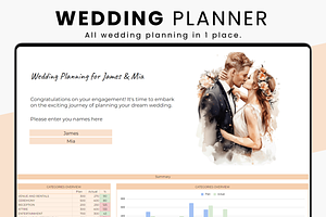 Wedding Planner Bundle Spreadsheet