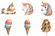Watercolor Glitter Unicorn Clipart, an Illustration by Sublimation Artist (Thumbnail 7 of 7)
