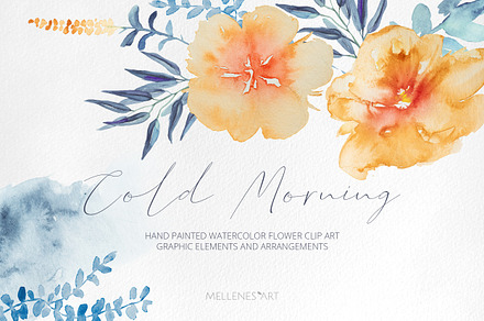 Abstract Flowers Clipart Bundle