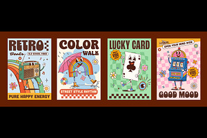 Y2K groovy retro posters, an Object Illustration by Buch&Bee