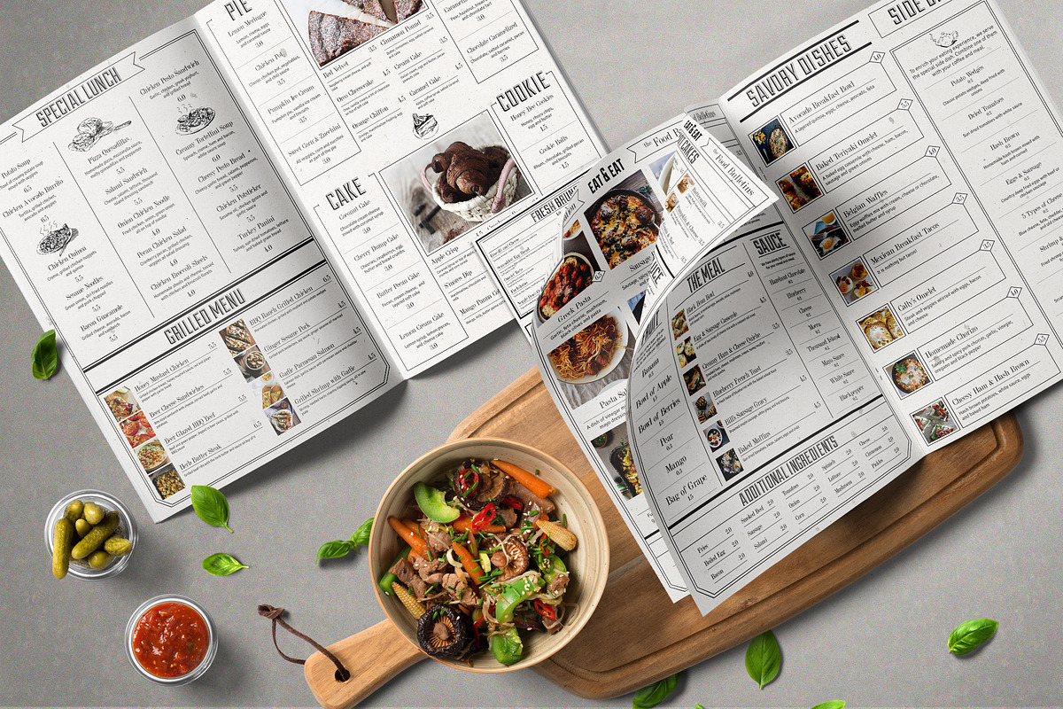 Bulletin Food Menu, a Brochure Template by BlueRobinStudio (Photo 2 of 7)
