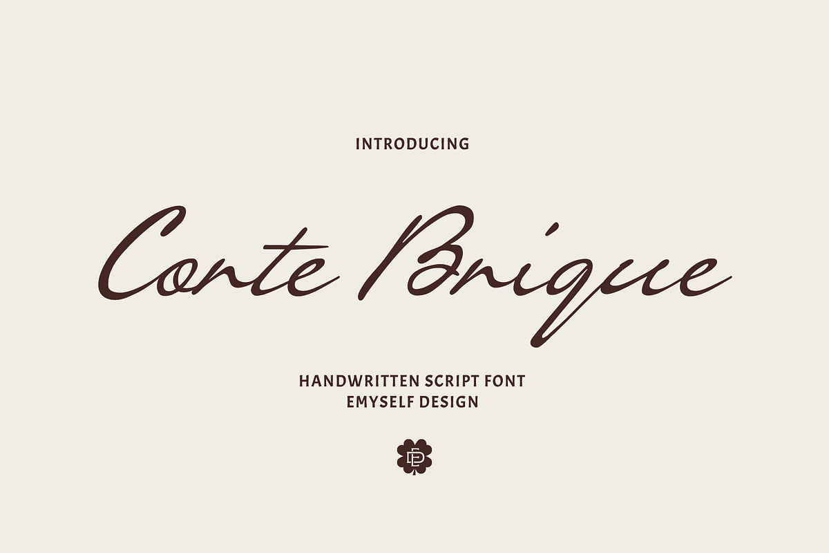 ED Corte Brique - Handwritten script, a Handwritten Font by Emyself Design (Photo 1 of 10)