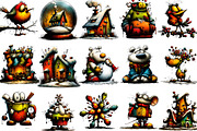 Whimsical Winter Clipart, an Illustration by Designking (Thumbnail 3 of 5)