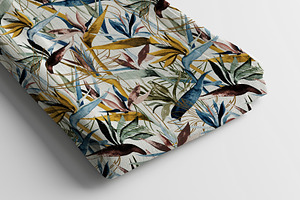 set of 7 floral pattern with birds, a Pattern Graphic by Aban's World