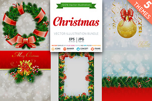 Christmas Cards and Backgrounds, a Decorative Illustration by TAlex