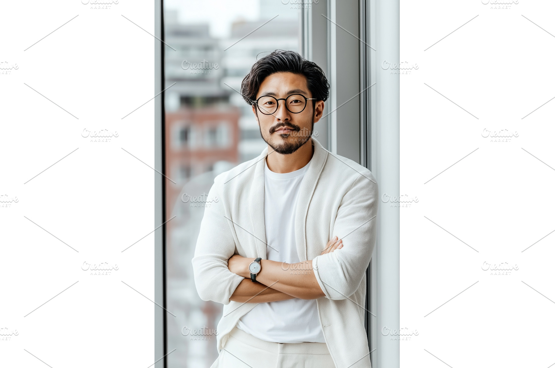 Asian businessman with glasses, a Person Photo by Sergey Kotenev