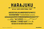 Harajuku - A Directional Font, a Sans Serif Font by Komet & Flicker (Thumbnail 14 of 14)