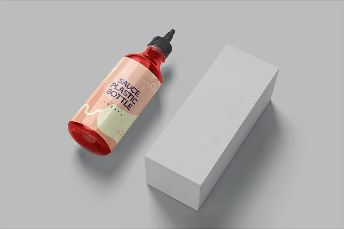 Sriracha Plastic Bottle Mockups, a Product Mockup by megostudi0 (Photo 6 of 6)