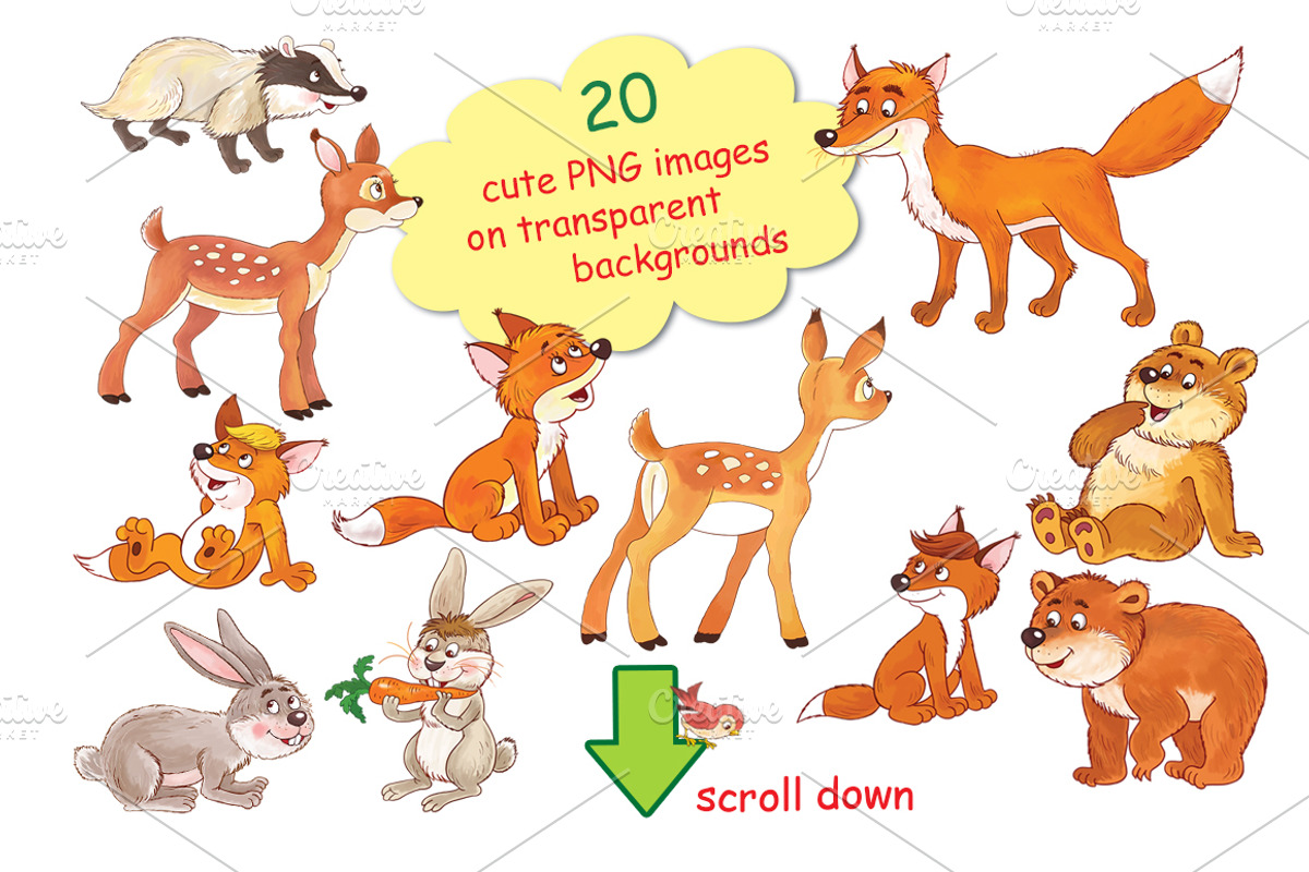 Cute woodland animals bundle, an Animal Illustration by Haso (Photo 8 of 10)