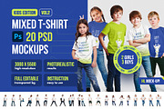 Mixed Kids T Shirt Mockups Vol2, a Shirt Mockup by Hi, Mock-Up! (Thumbnail 1 of 15)