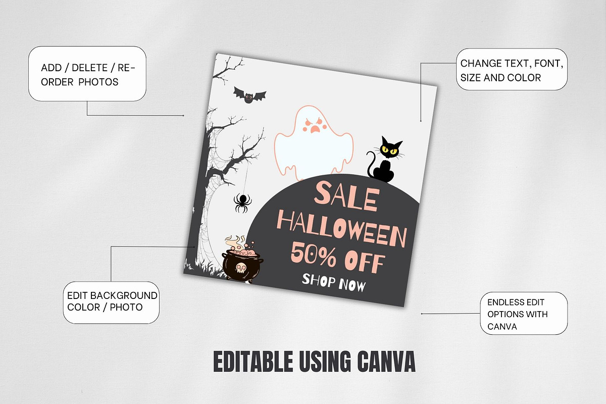 Halloween Instagram Template, a Social Media Template by CreativeTempHub (Photo 6 of 7)