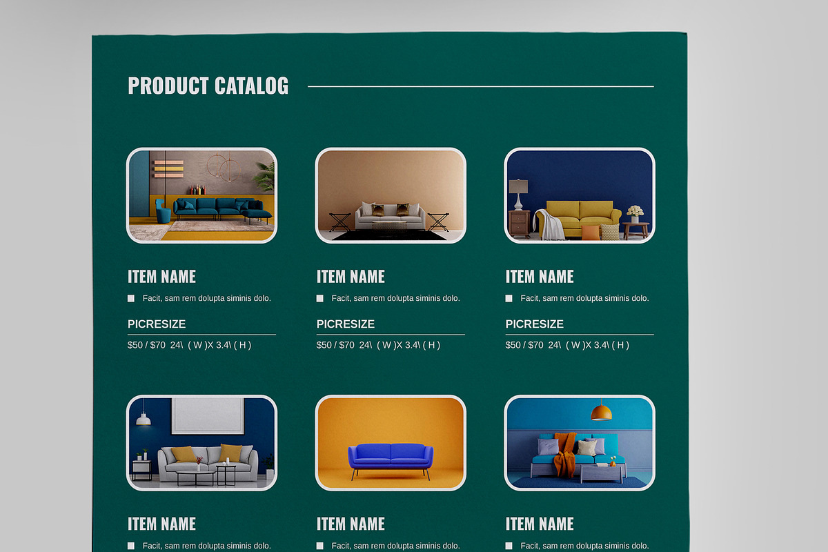 Product Catalog Flyer Template, a Flyer Template by MightyDesign (Photo 4 of 8)