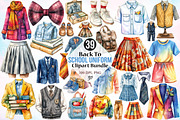 Back To School Uniform Clipart PNG, a Seasonal Illustration by Canvas Craft (Thumbnail 1 of 3)