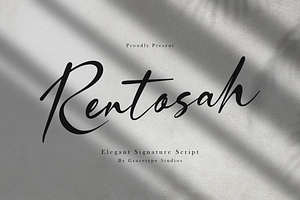 Rentosah | Elegant Signature Script, a Script Font by gracetype_studio