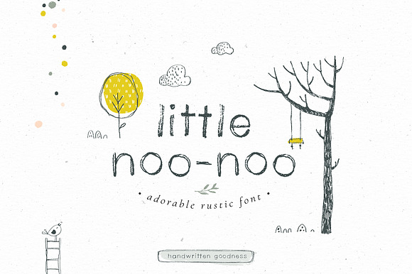 Little Noo-Noo rustic font preview 8