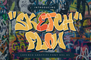 Sketch Flow - Layered Graffiti Font