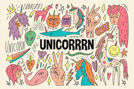 Unicorrrn Bundle, a Decorative Illustration by Annie Konst