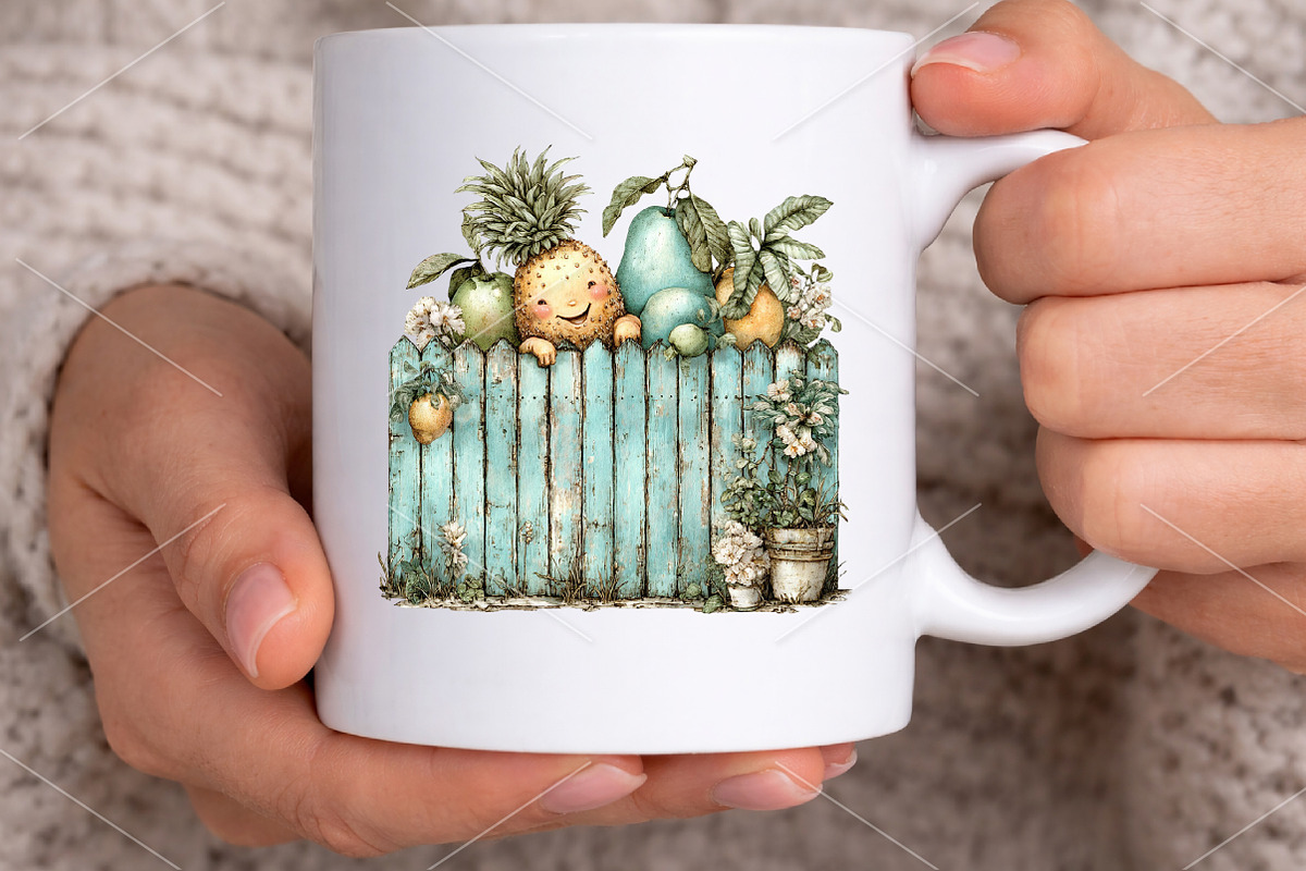 Whimsical Summer Funny Fence Clipart, an Illustration by Canvas Craft (Photo 7 of 7)