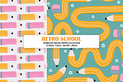 Retro School Seamless Patterns, a Pattern Graphic by Alanna Messina Design Co (Thumbnail 3 of 9)
