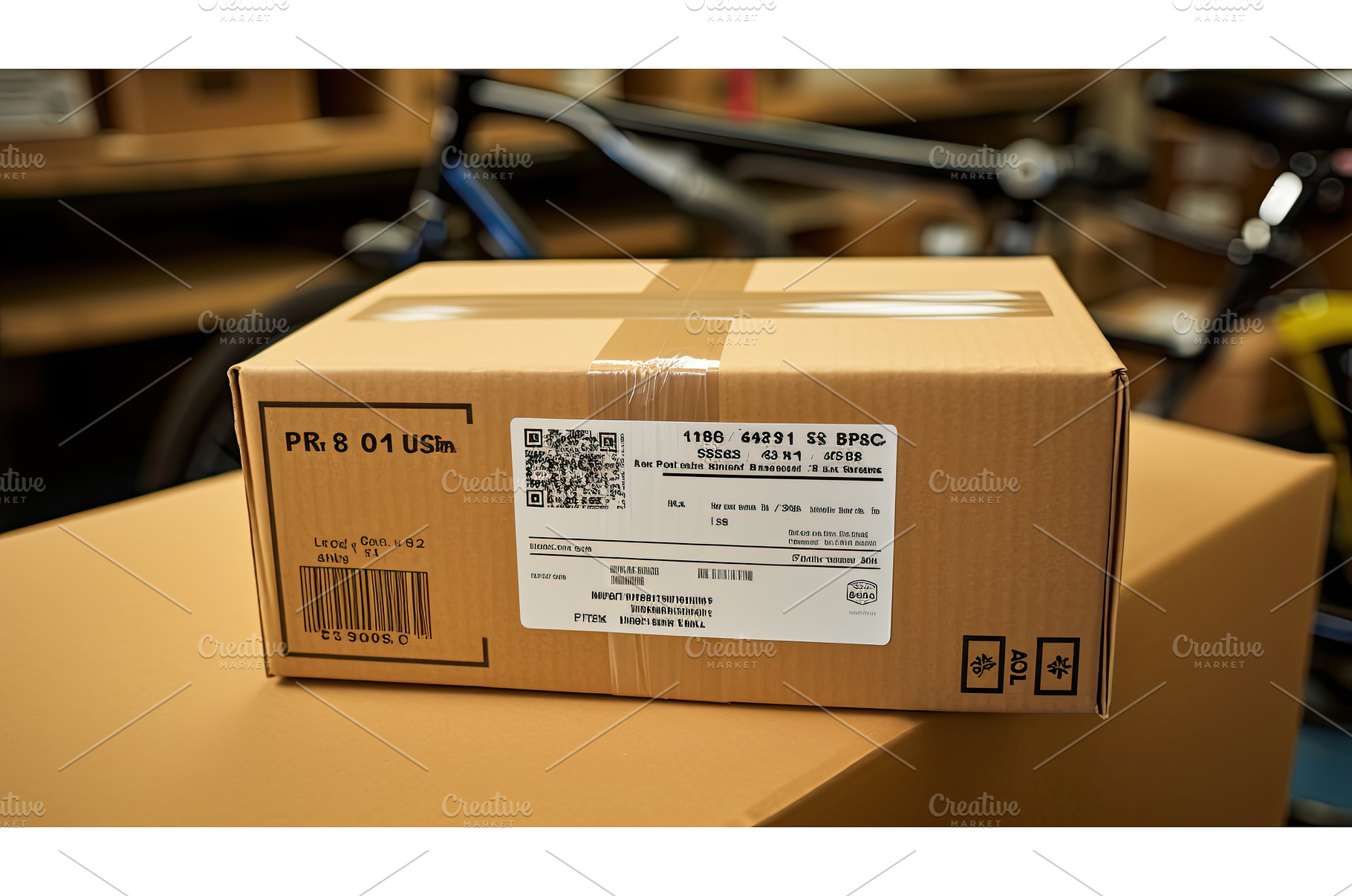 delivery shipping package label ai, a Transportation Photo by pikepicture