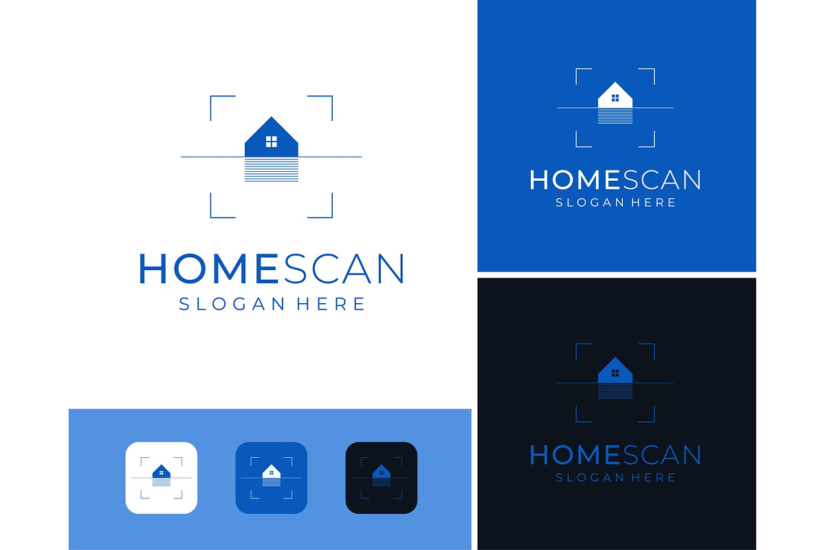 Home House Scan Scanning Logo, a Branding & Logo Template by sore.studios