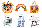 Groovy Halloween Clipart, Trendy, an Illustration by Daily.Designs (Thumbnail 5 of 5)