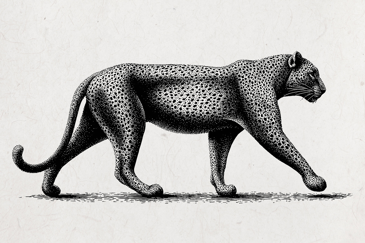Wildlife Engraving Vector Pack, an Animal Illustration by Alternate Studio (Photo 6 of 6)