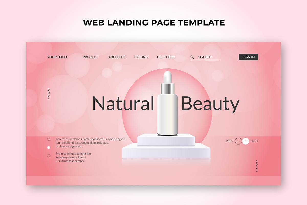 Natural Beauty Products Landing page, a Landing Page Template by sumonuix