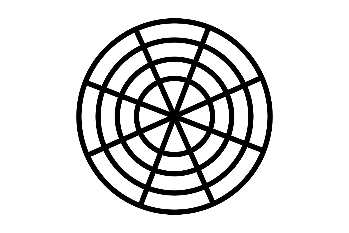 Polar Grid Line Icon, an Icon by Pexelpy
