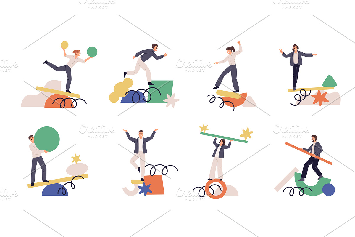 Instability concept scenes. People, a Person Illustration by YummyBuum