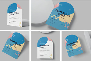 Arch Shaped Wedding Card Mockups, an Advertising Mockup by megostudi0